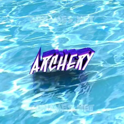 archery in Water style - 3D name wallpaper