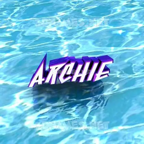 archie in Water style - 3D name wallpaper