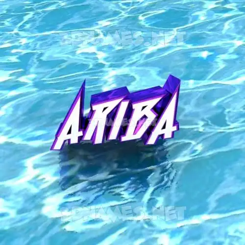 ariba in Water style - 3D name wallpaper