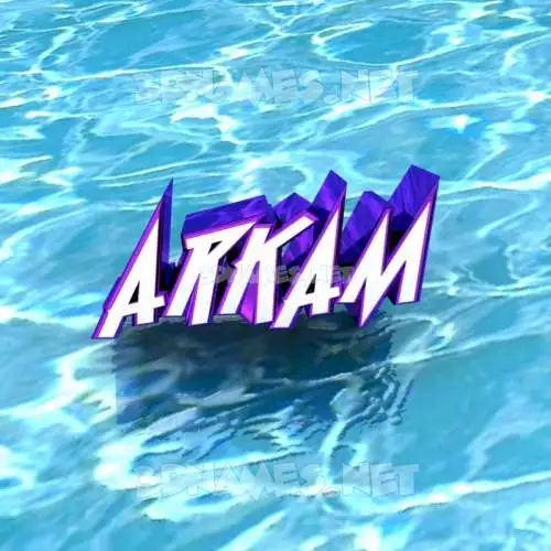 arkam in Water style - 3D name wallpaper