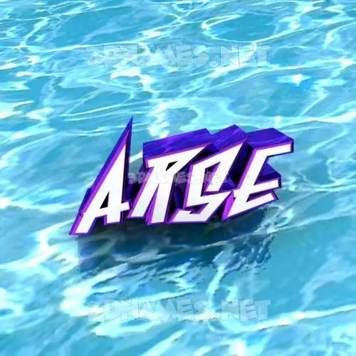 arse in Water style - 3D name wallpaper
