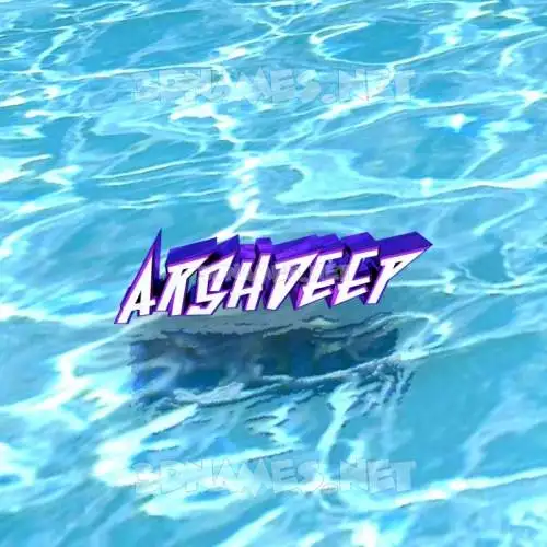 arshdeep in Water style - 3D name wallpaper