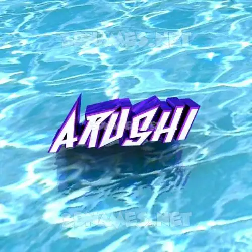 arushi in Water style - 3D name wallpaper