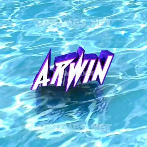 arwin in Water style - 3D name wallpaper