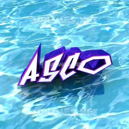 asco in Water style - 3D name wallpaper