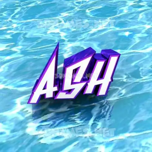 ash in Water style - 3D name wallpaper