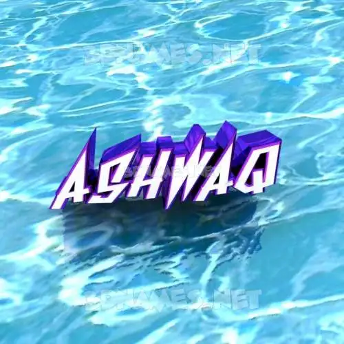 ashwaq in Water style - 3D name wallpaper ashwaq in Water style - 3D name wallpaper