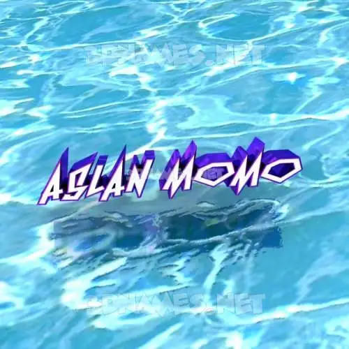 aslan momo in Water style - 3D name wallpaper aslan momo in Water style - 3D name wallpaper