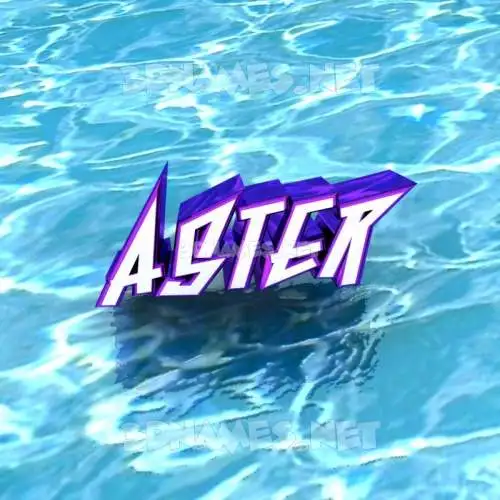 aster in Water style - 3D name wallpaper aster in Water style - 3D name wallpaper