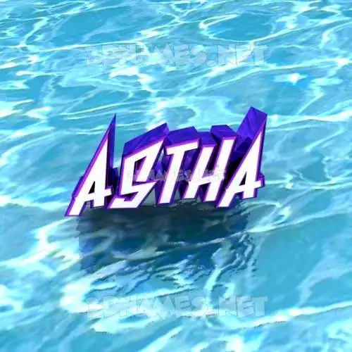 astha in Water style - 3D name wallpaper
