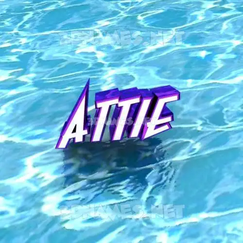 attie in Water style - 3D name wallpaper attie in Water style - 3D name wallpaper