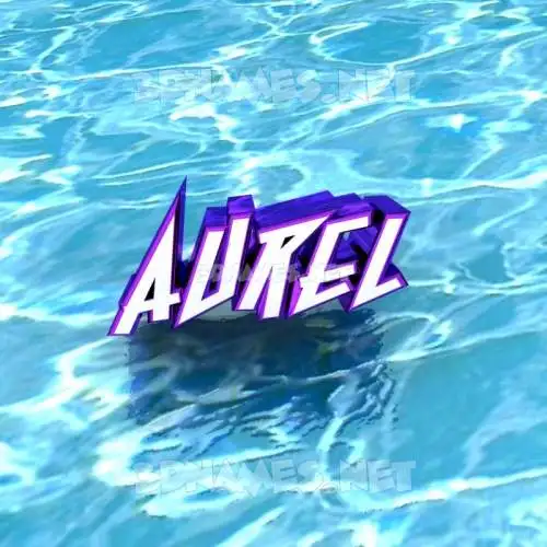 aurel in Water style - 3D name wallpaper