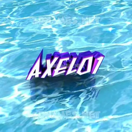 axel01 in Water style - 3D name wallpaper