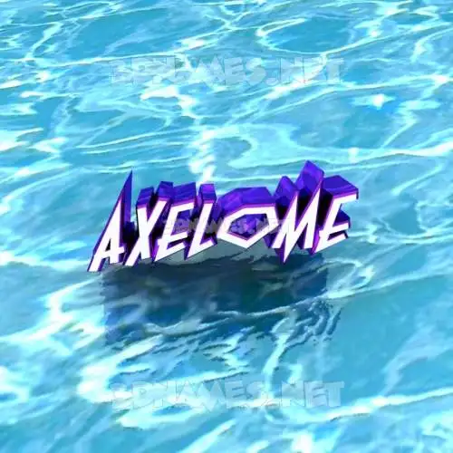 axelome in Water style - 3D name wallpaper