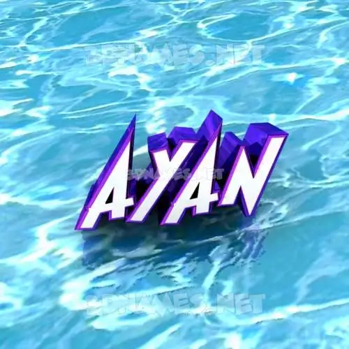 ayan in Water style - 3D name wallpaper
