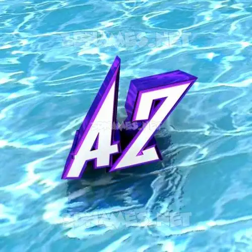 az in Water style - 3D name wallpaper