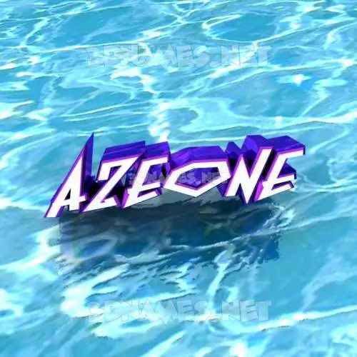 azeone in Water style - 3D name wallpaper