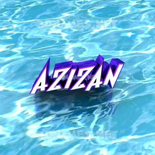 azizan in Water style - 3D name wallpaper azizan in Water style - 3D name wallpaper