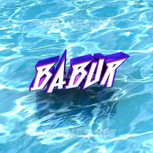 babur in Water style - 3D name wallpaper babur in Water style - 3D name wallpaper