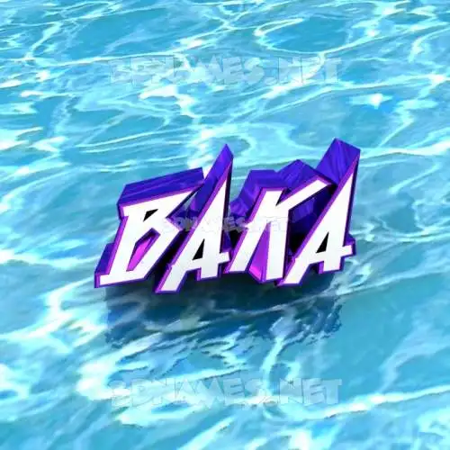 baka in Water style - 3D name wallpaper baka in Water style - 3D name wallpaper