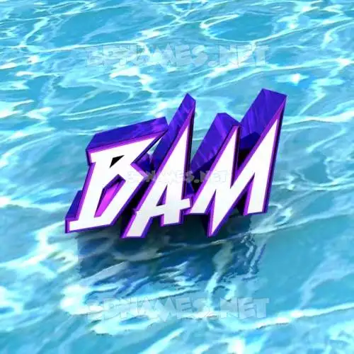 bam in Water style - 3D name wallpaper bam in Water style - 3D name wallpaper