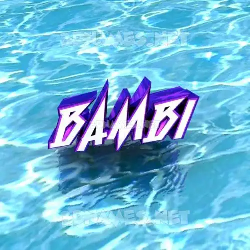 bambi in Water style - 3D name wallpaper