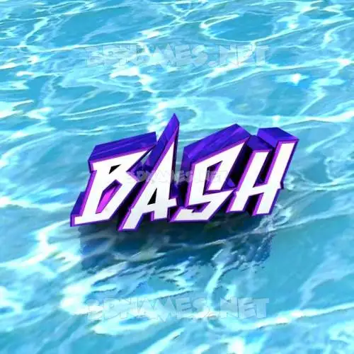 bash in Water style - 3D name wallpaper