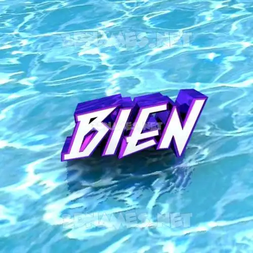 bien in Water style - 3D name wallpaper