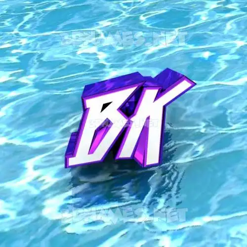 bk in Water style - 3D name wallpaper bk in Water style - 3D name wallpaper