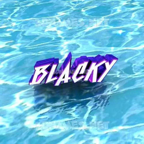 blacky in Water style - 3D name wallpaper blacky in Water style - 3D name wallpaper