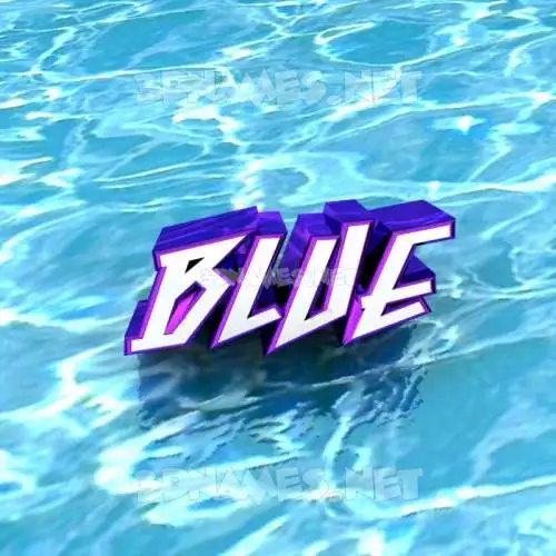 blue in Water style - 3D name wallpaper