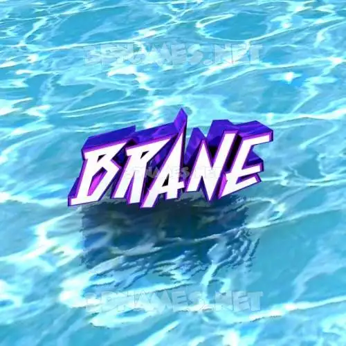 brane in Water style - 3D name wallpaper