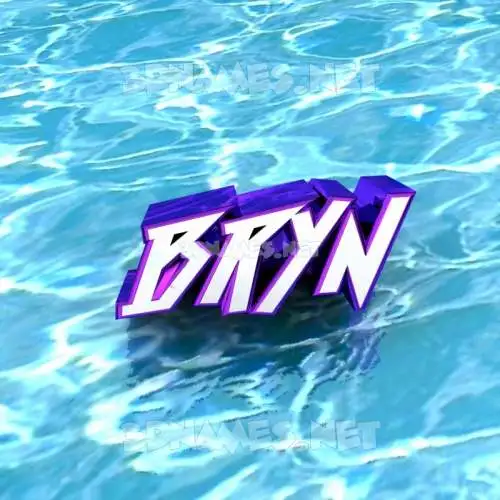 bryn in Water style - 3D name wallpaper
