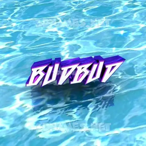 budbud in Water style - 3D name wallpaper
