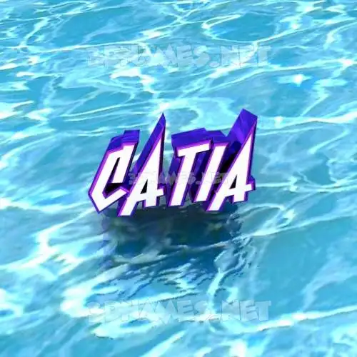 catia in Water style - 3D name wallpaper catia in Water style - 3D name wallpaper