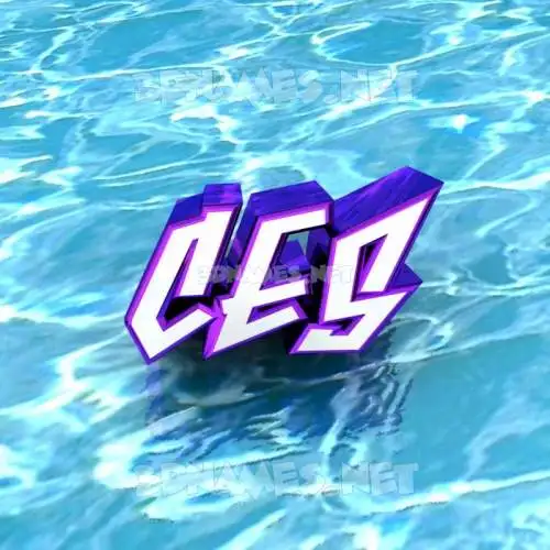 ces in Water style - 3D name wallpaper