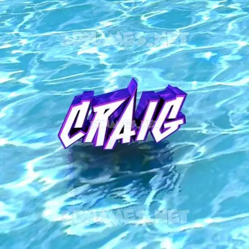craig in Water style - 3D name wallpaper