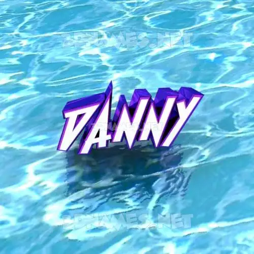 danny in Water style - 3D name wallpaper