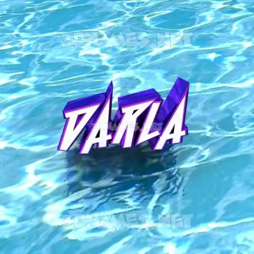 darla in Water style - 3D name wallpaper