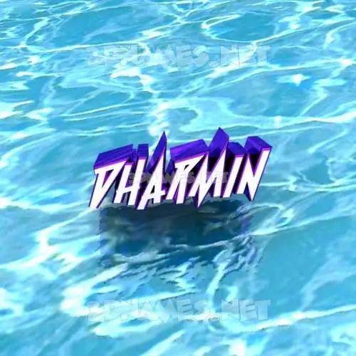 dharmin in Water style - 3D name wallpaper
