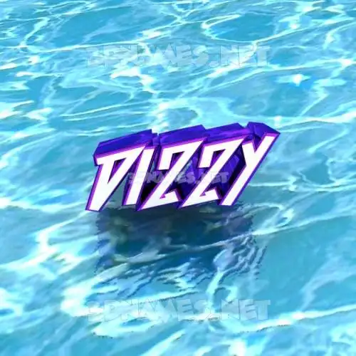 dizzy in Water style - 3D name wallpaper