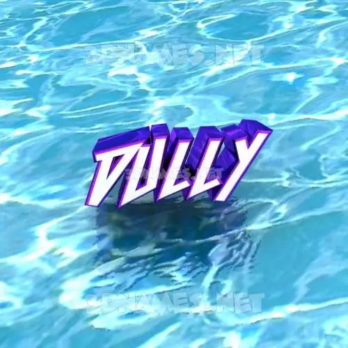 dully in Water style - 3D name wallpaper