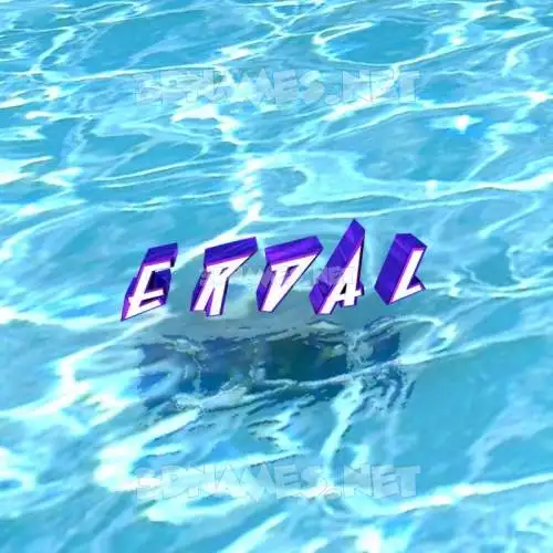 e r d a l in Water style - 3D name wallpaper e r d a l in Water style - 3D name wallpaper