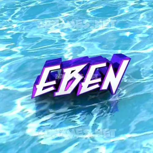 eben in Water style - 3D name wallpaper eben in Water style - 3D name wallpaper