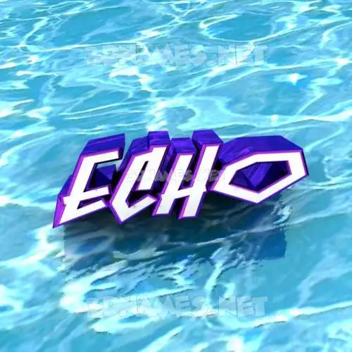 echo in Water style - 3D name wallpaper