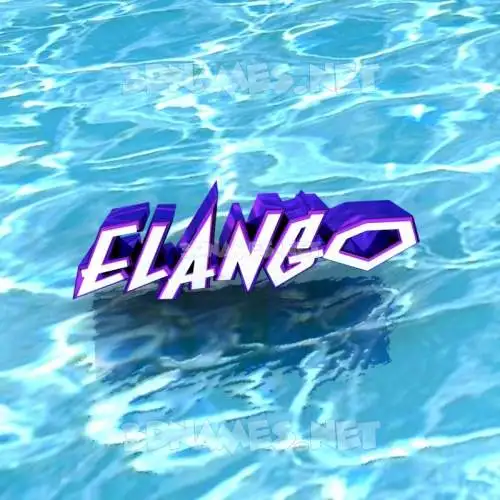 elango in Water style - 3D name wallpaper