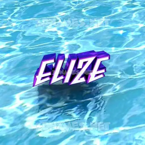 elize in Water style - 3D name wallpaper