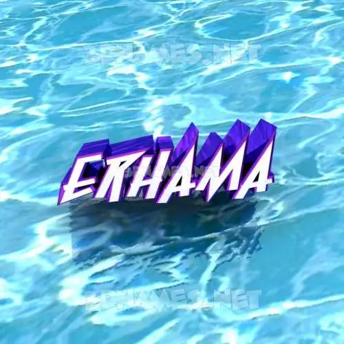 erhama in Water style - 3D name wallpaper erhama in Water style - 3D name wallpaper