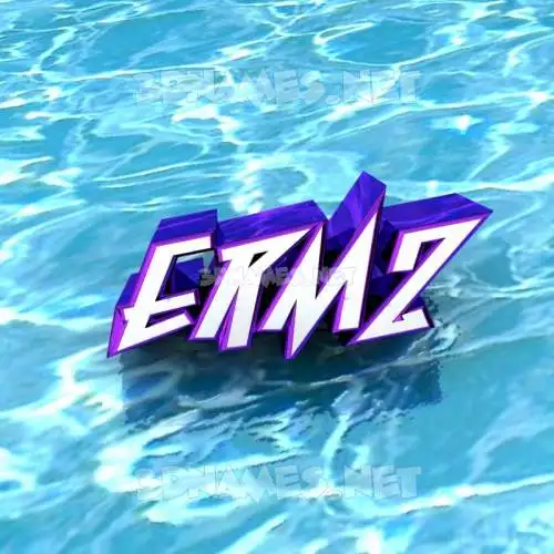 ermz in Water style - 3D name wallpaper