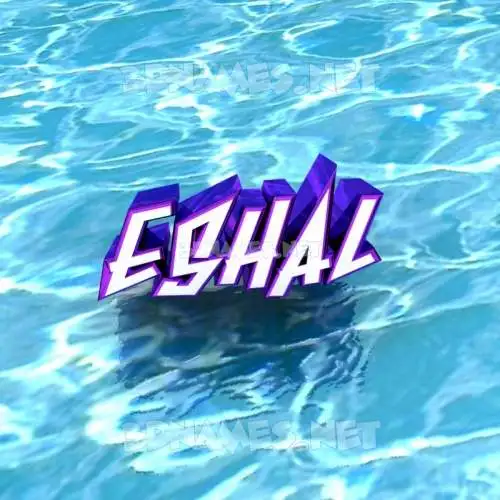 eshal in Water style - 3D name wallpaper eshal in Water style - 3D name wallpaper